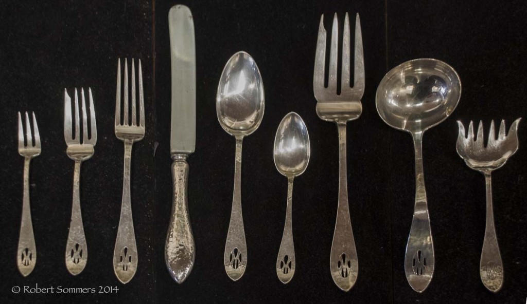 Shreve Antique Hammered Flatware Set