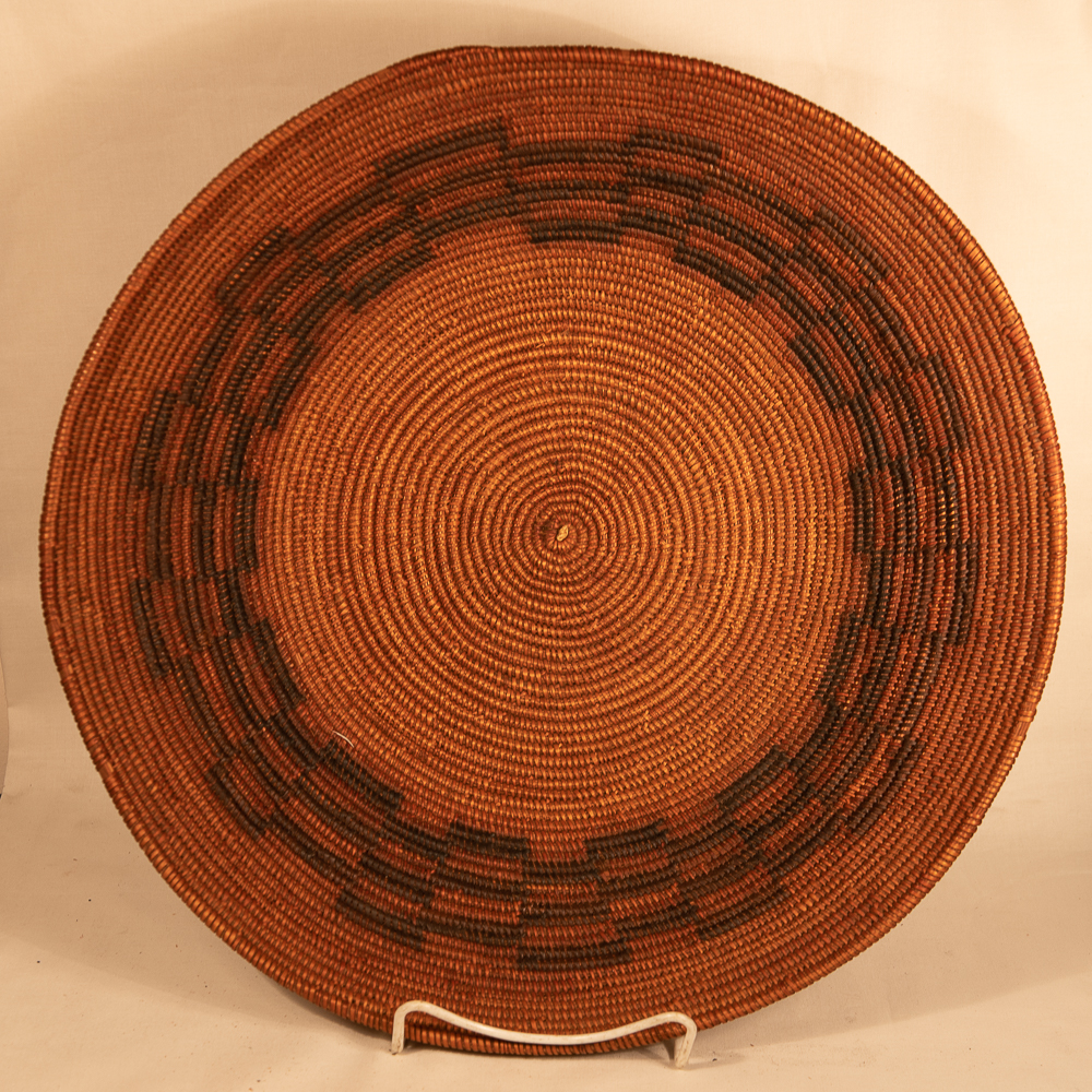 Large early mission Basket native american