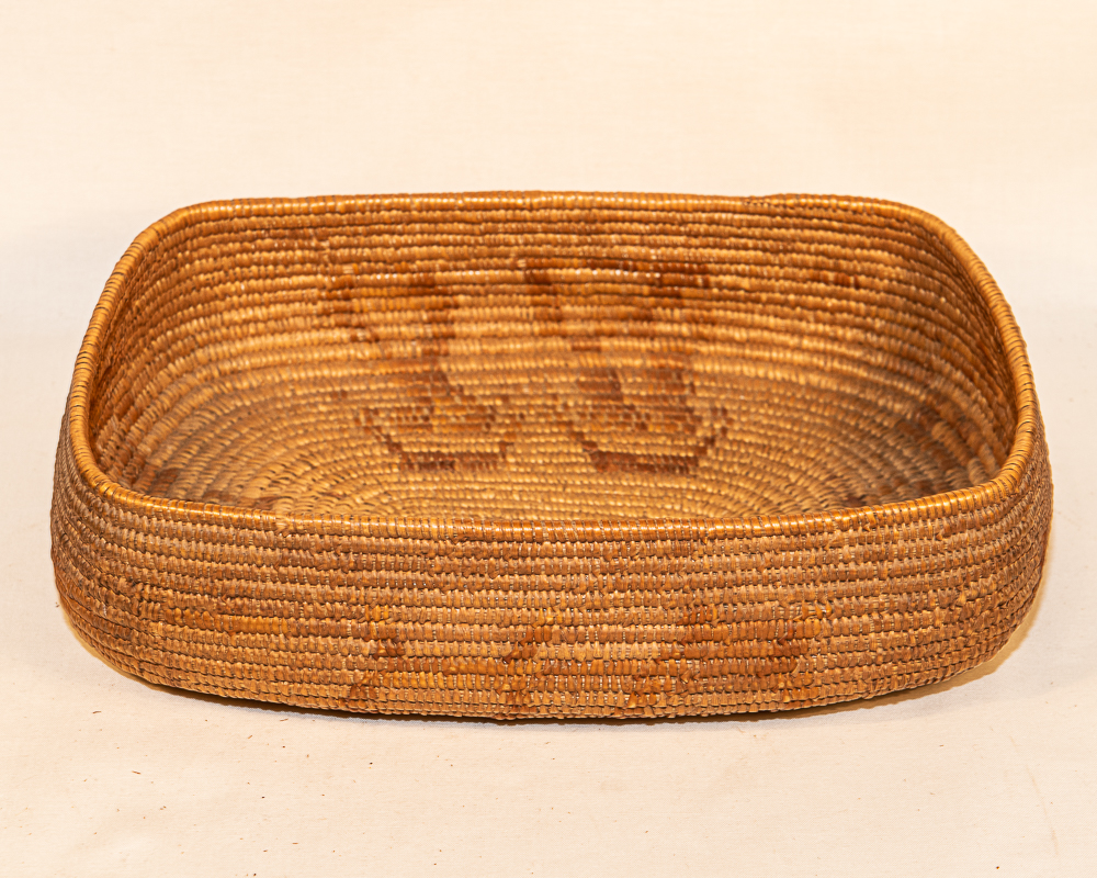 Mission basket with figural elements native american