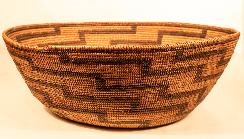 Mission Basket with Zig Zag lines