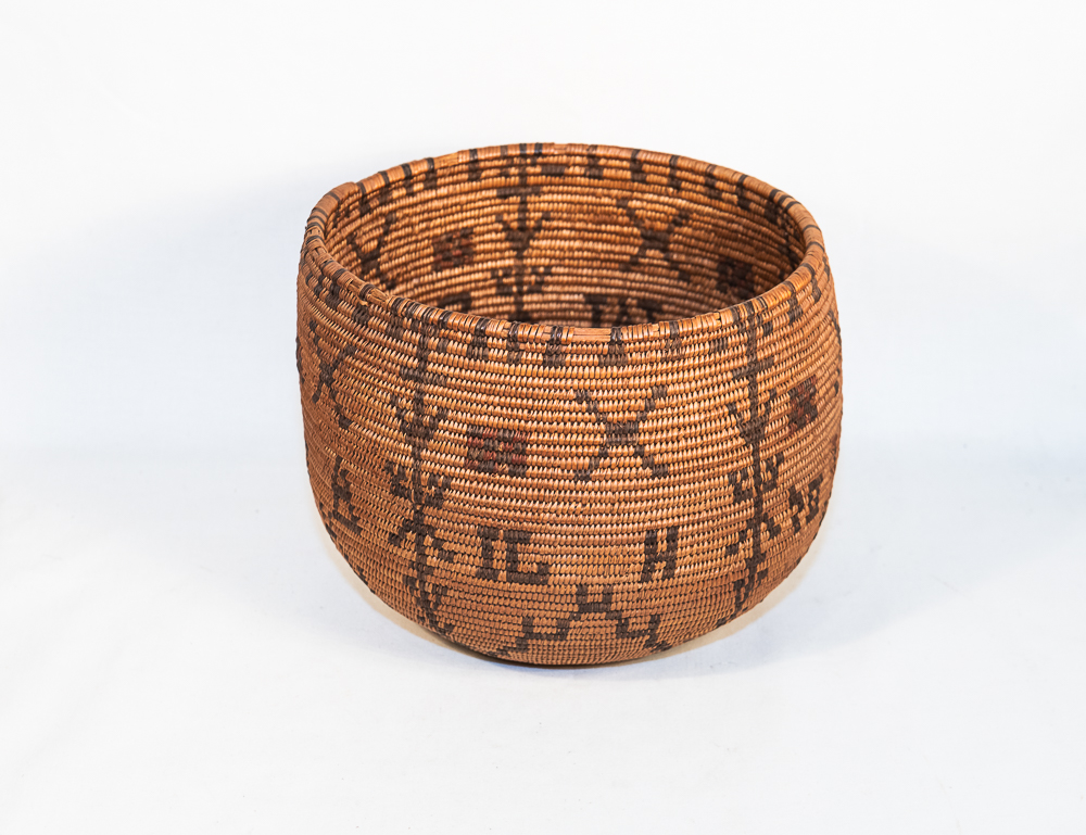 Apache basket bowl polychrome