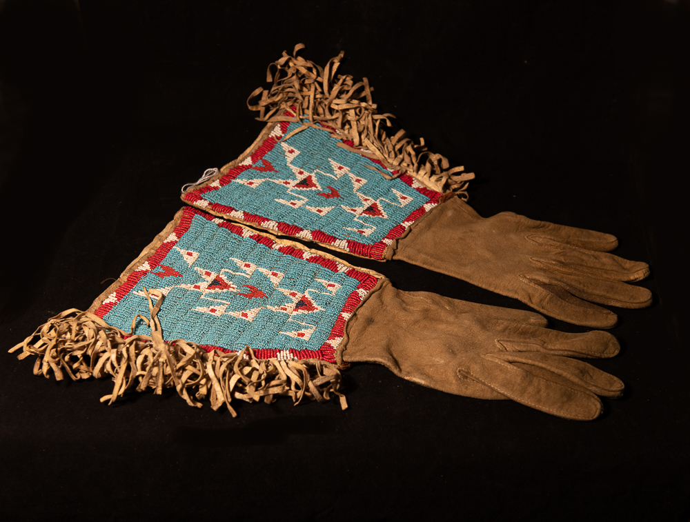 Sioux beaded gauntlets Northern Plains beaded gauntlets