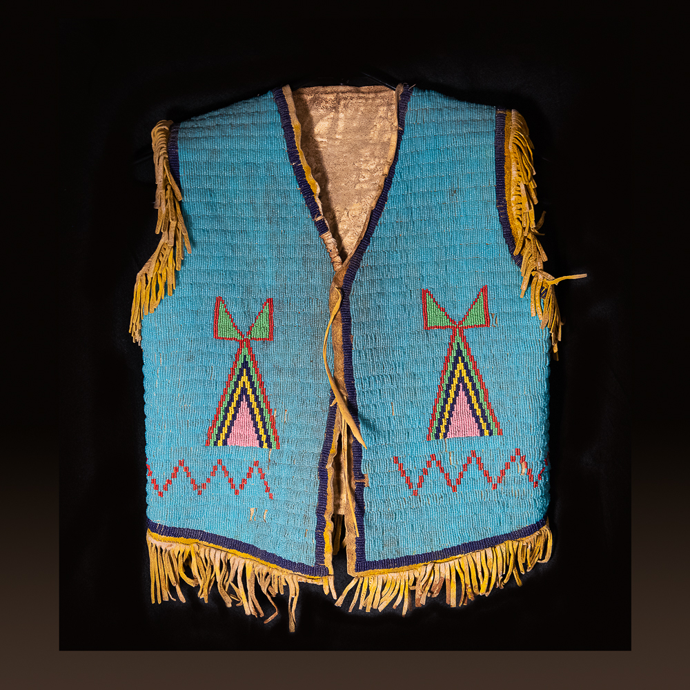 Sioux child's vest with lifeline Northern Plains child's vest